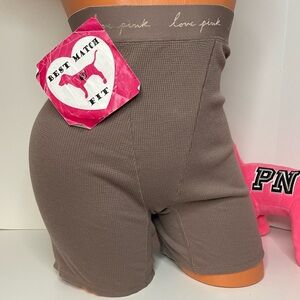 Victoria’s Secret PINK XL Logo Band High-Waist Boyshort Sleep Shorts Panty
